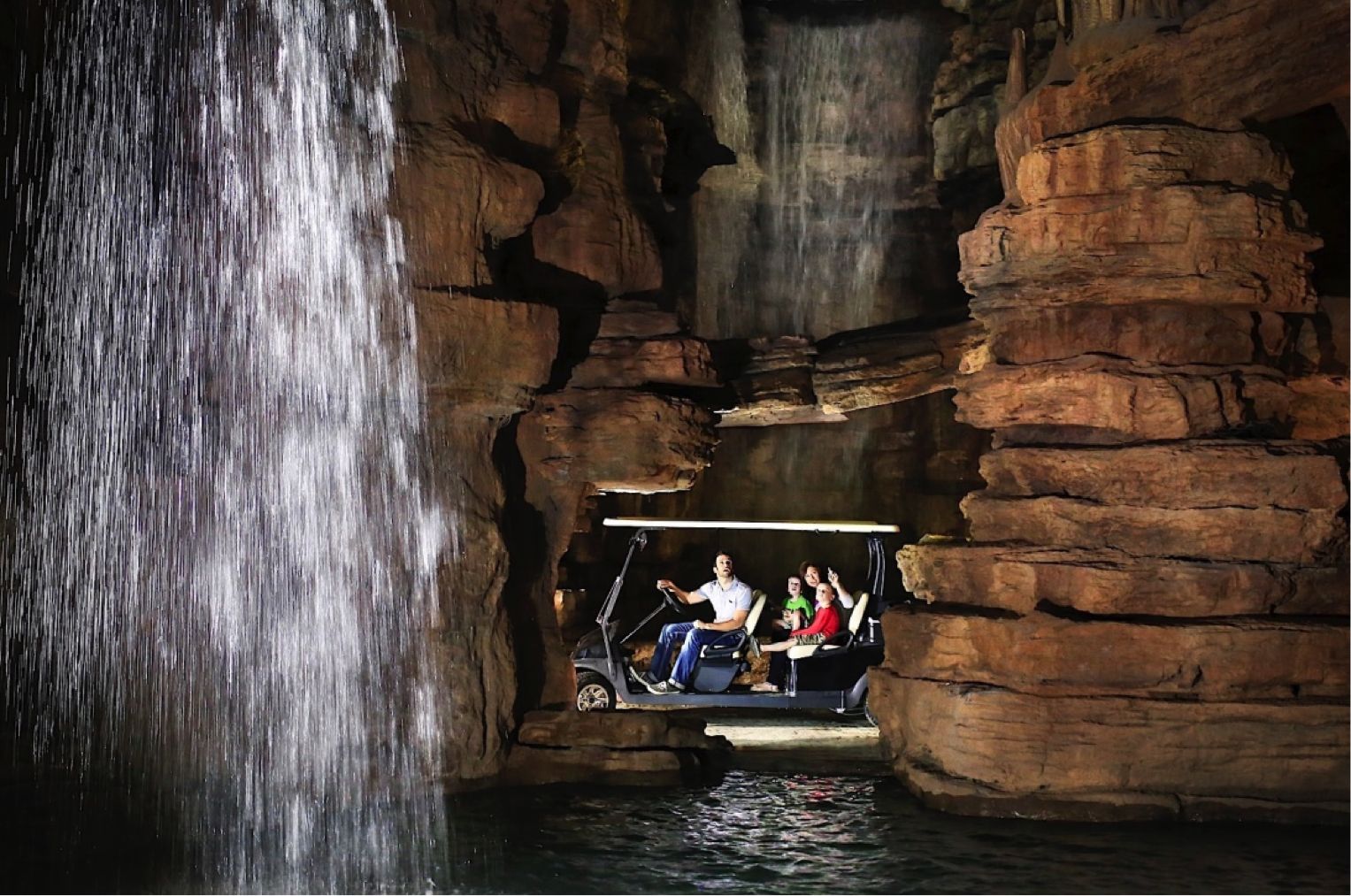 golf cart waterfall tour branson