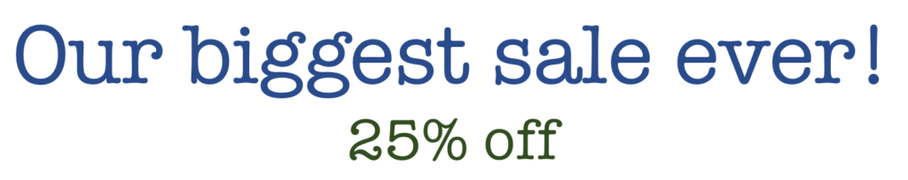 25% off flash sale