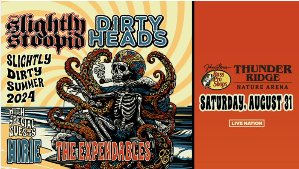 Slightly Stoopid & Dirty Heads coming to Thunder Ridge Arena in Branson on August 31!